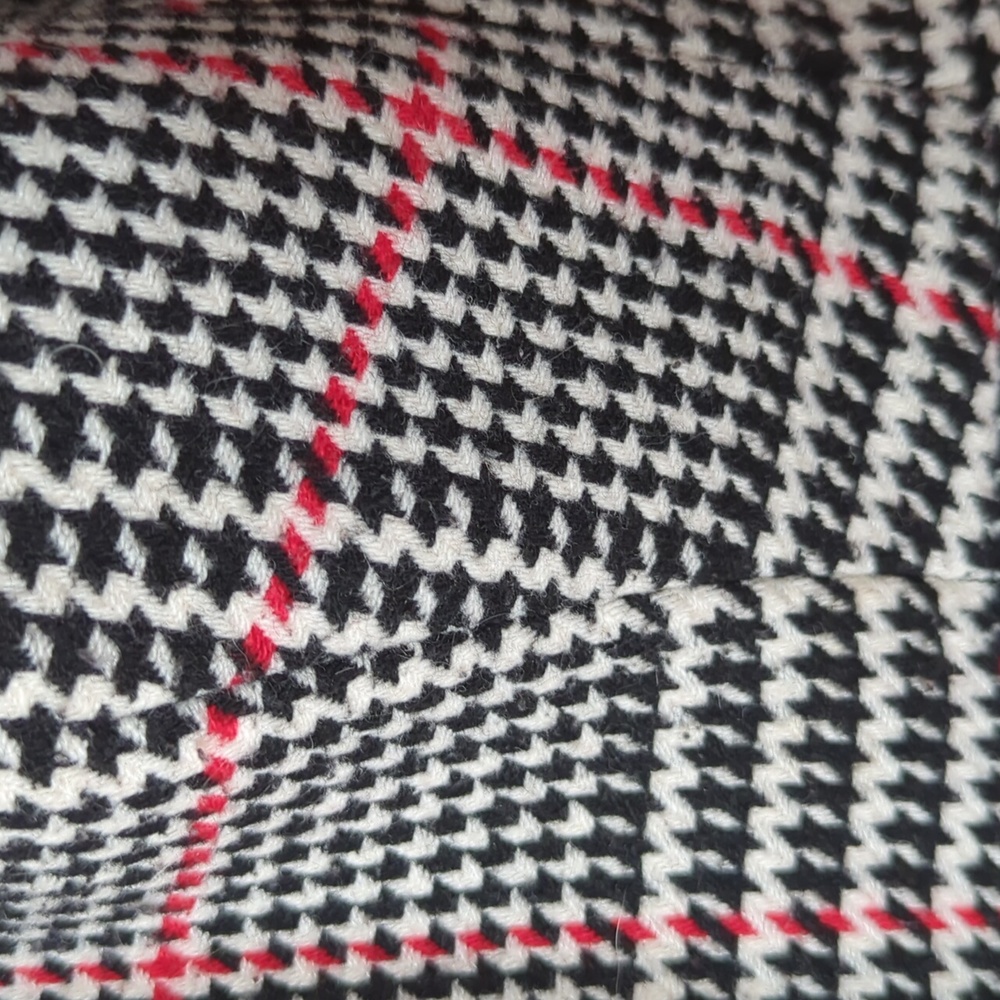 Talbots Black and White Plaid Blazer Houndstooth - Picture 2 of 10
